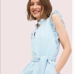 Kate Spade Denim Ruffle Dress
